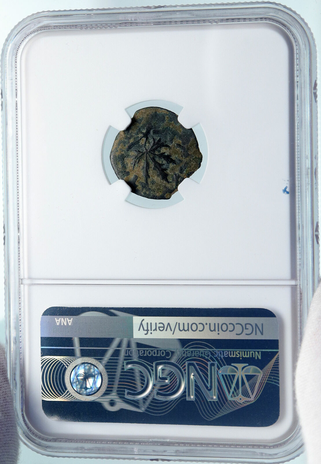 Authentic Ancient JEWISH WAR vs ROMANS 67AD Historical JERUSALEM Coin NGC i84999