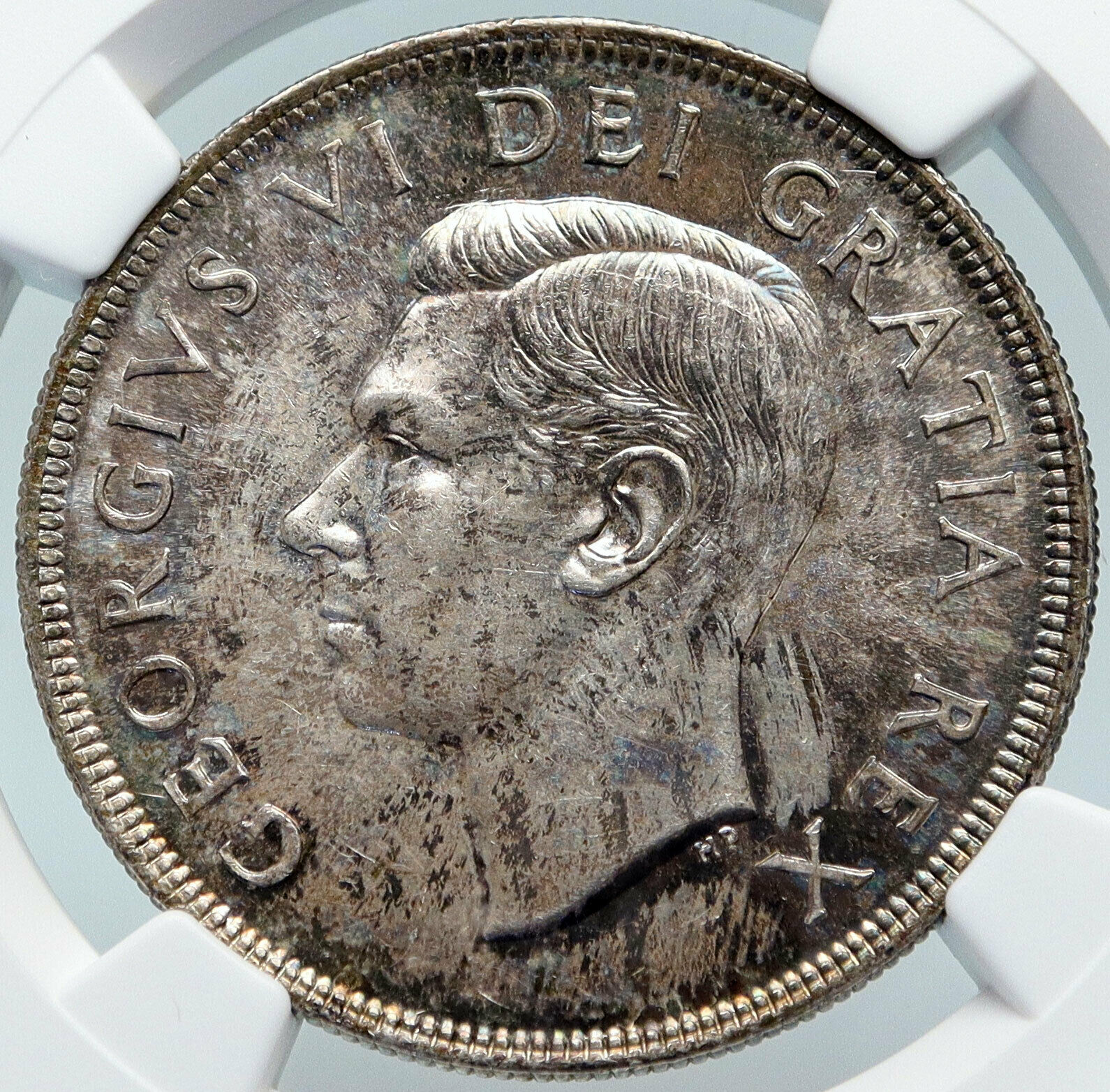 1949 CANADA UK King George VI SHIP Newfoundland Silver Dollar Coin NGC i85330