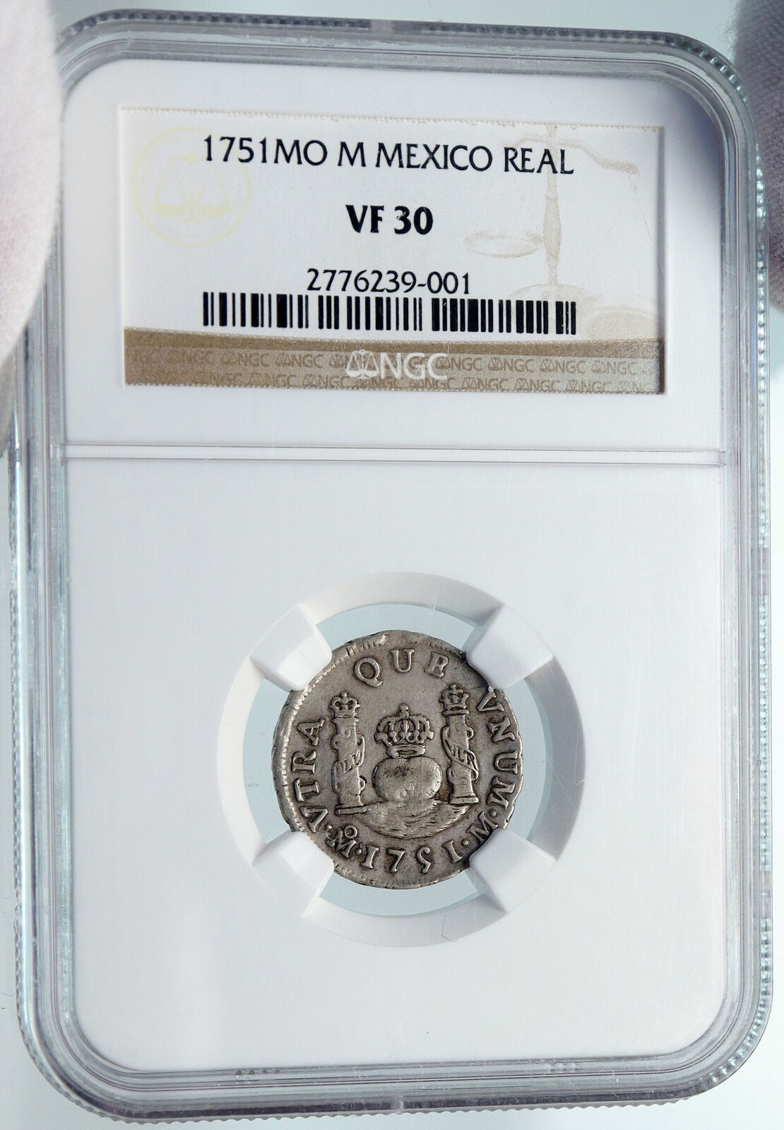 1751 Mo MEXICO under SPAIN King FERDINAND VI Silver Antique Real Coin NGC i85373