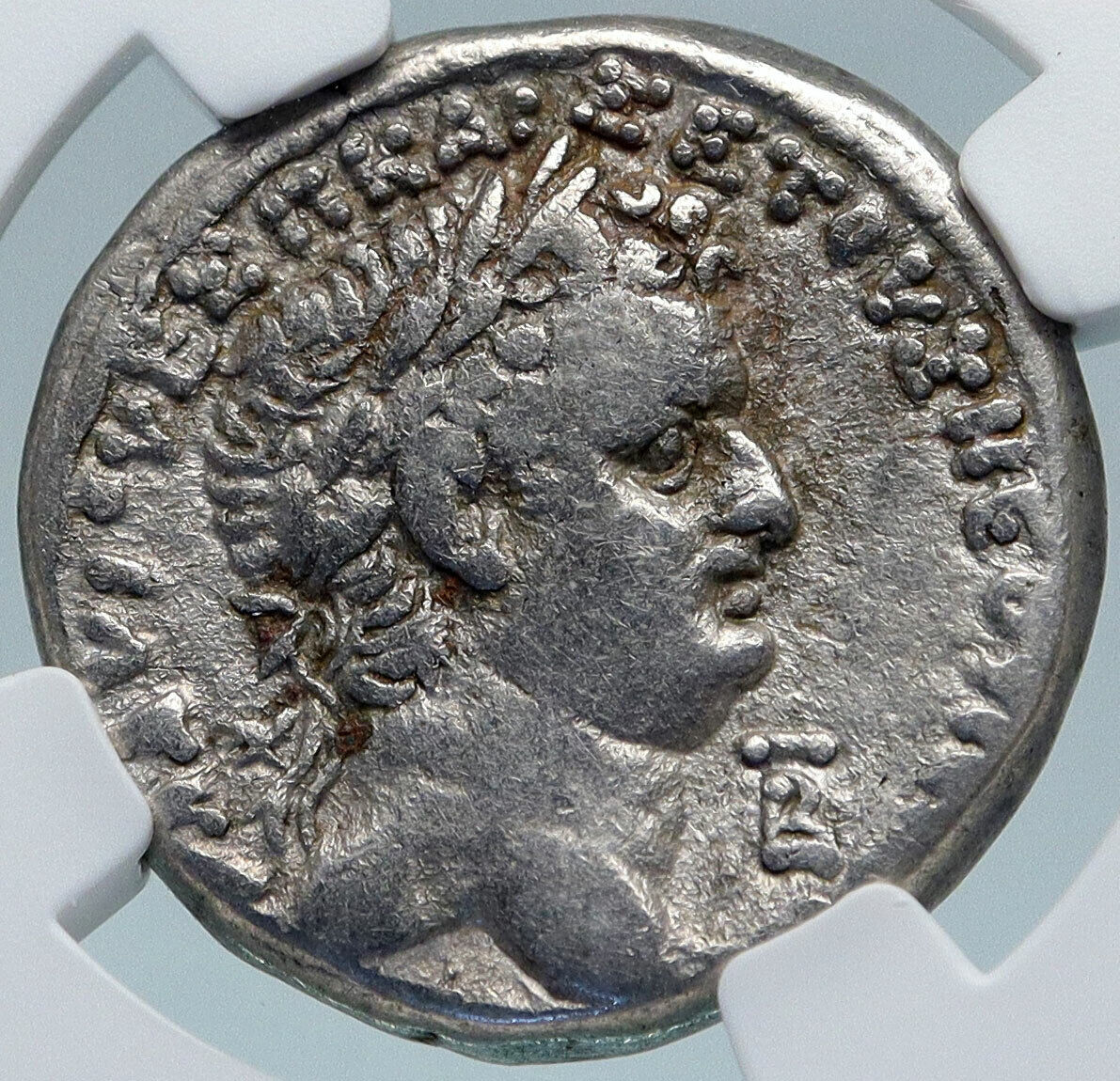 VESPASIAN & TITUS 69AD Rare Silver Roman TETRADRACHM of Antioch Coin NGC i84986