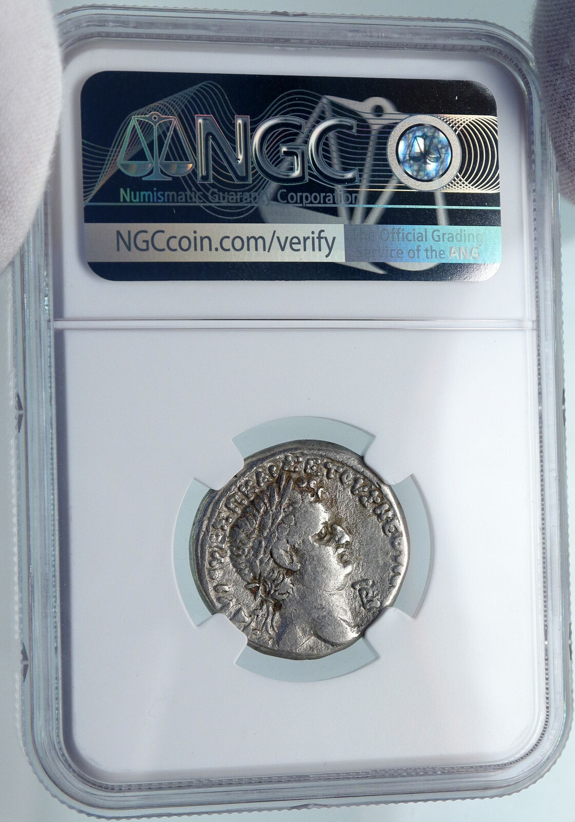 VESPASIAN & TITUS 69AD Rare Silver Roman TETRADRACHM of Antioch Coin NGC i84986