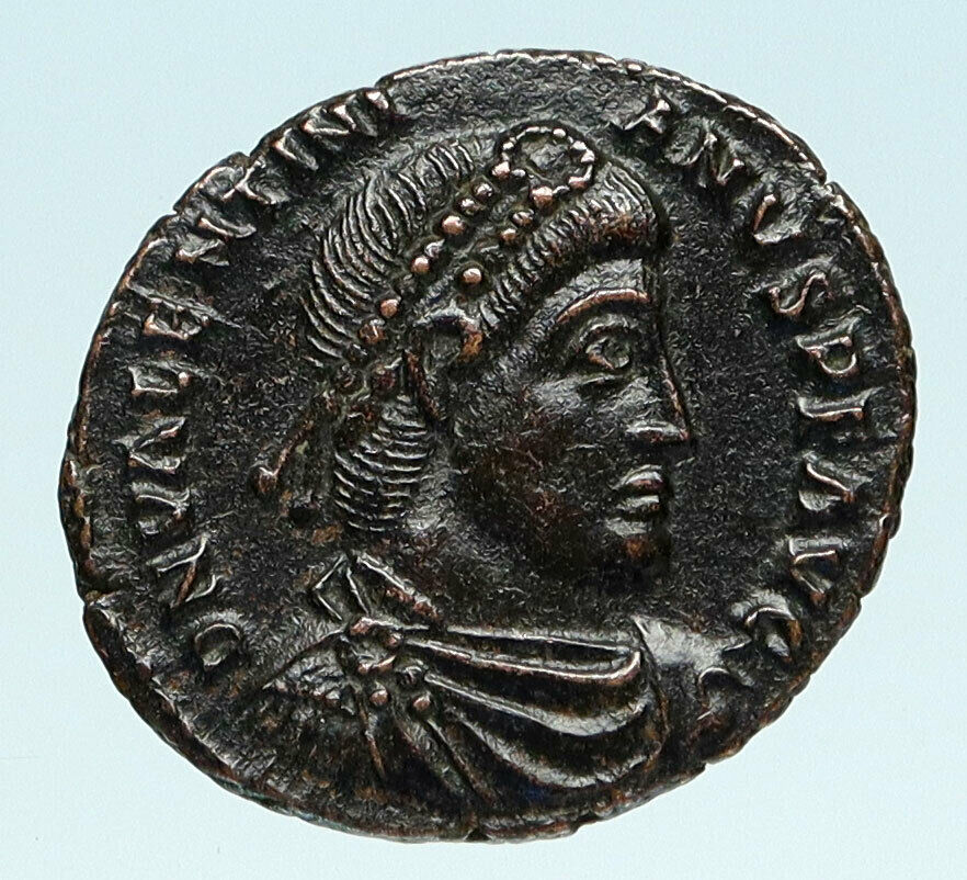 VALENTINIAN I Authentic Ancient Genuine Original Roman Coin VOT V WREATH i83429