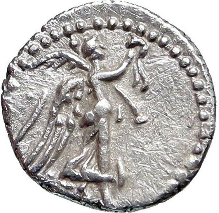 TITUS Authentic Ancient 79AD Caesarea Cappadocia Silver Roman Coin w NIKE i85507