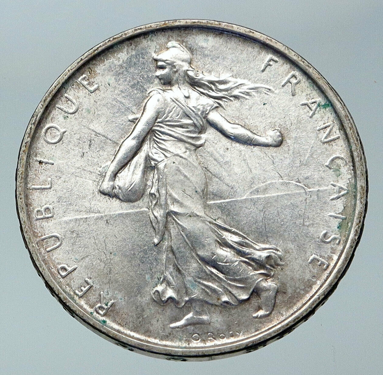 1961 FRANCE La Semeuse French SOWER WOMAN Old LARGE Silver 5 Francs Coin i85886