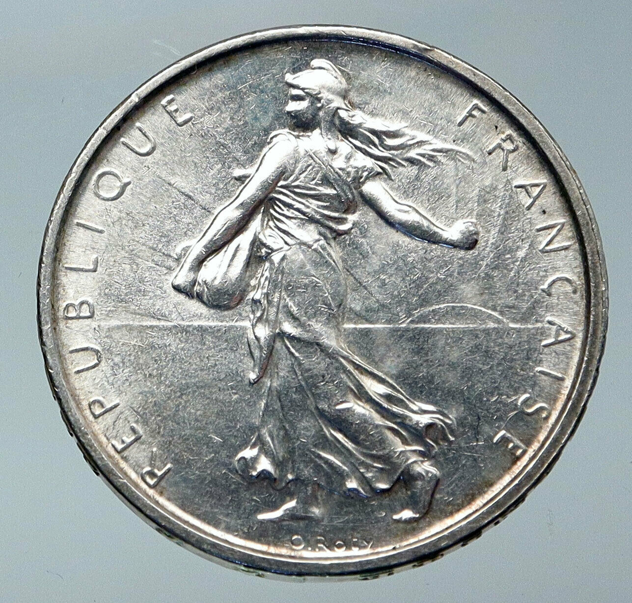 1961 FRANCE La Semeuse French SOWER WOMAN Old LARGE Silver 5 Francs Coin i85872