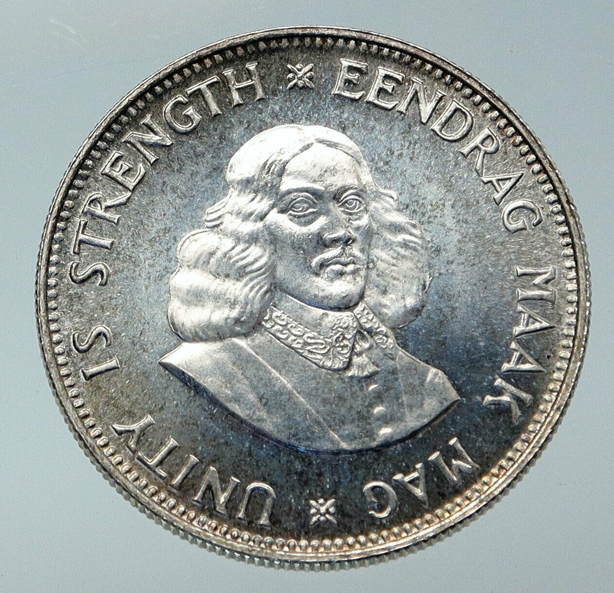1964 SOUTH AFRICA Queen Elizabeth II Riebeeck Genuine Silver 20 Cent Coin i85904