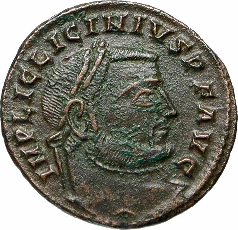 LICINIUS I Authentic Ancient 315AD Original Roman Coin JUPITER EAGLE i84027