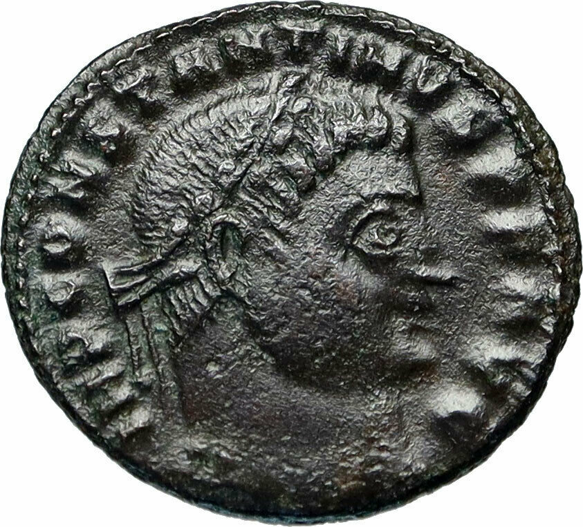 CONSTANTINE I the Great Authentic Ancient 312AD Roman Coin JUPITER ZEUS i84029