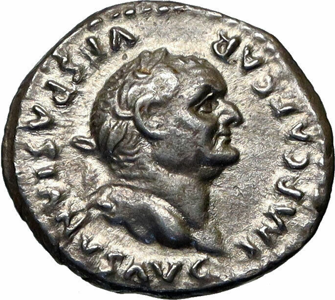 VESPASIAN Authentic Ancient 77AD Rome Silver Roman Denarius Coin MARS i84451