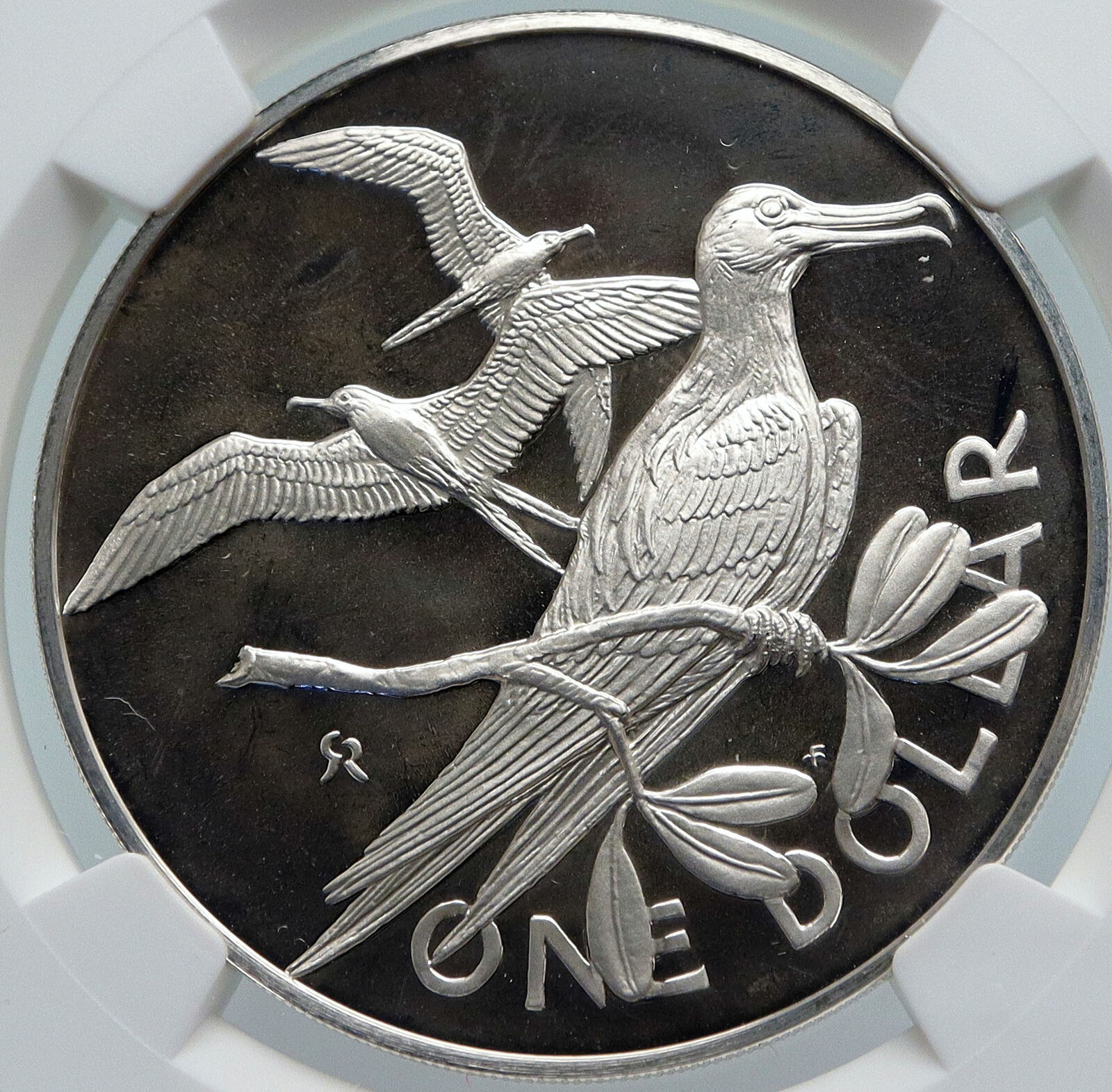 1979 British Virgin Islands Queen Elizabeth II BIRD Proof Silver Coin NGC i85982