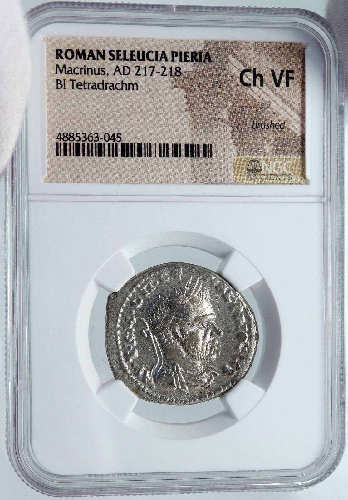 MACRINUS Authentic Ancient Seleukis and Pieria Tetradrachm Roman Coin NGC i86175