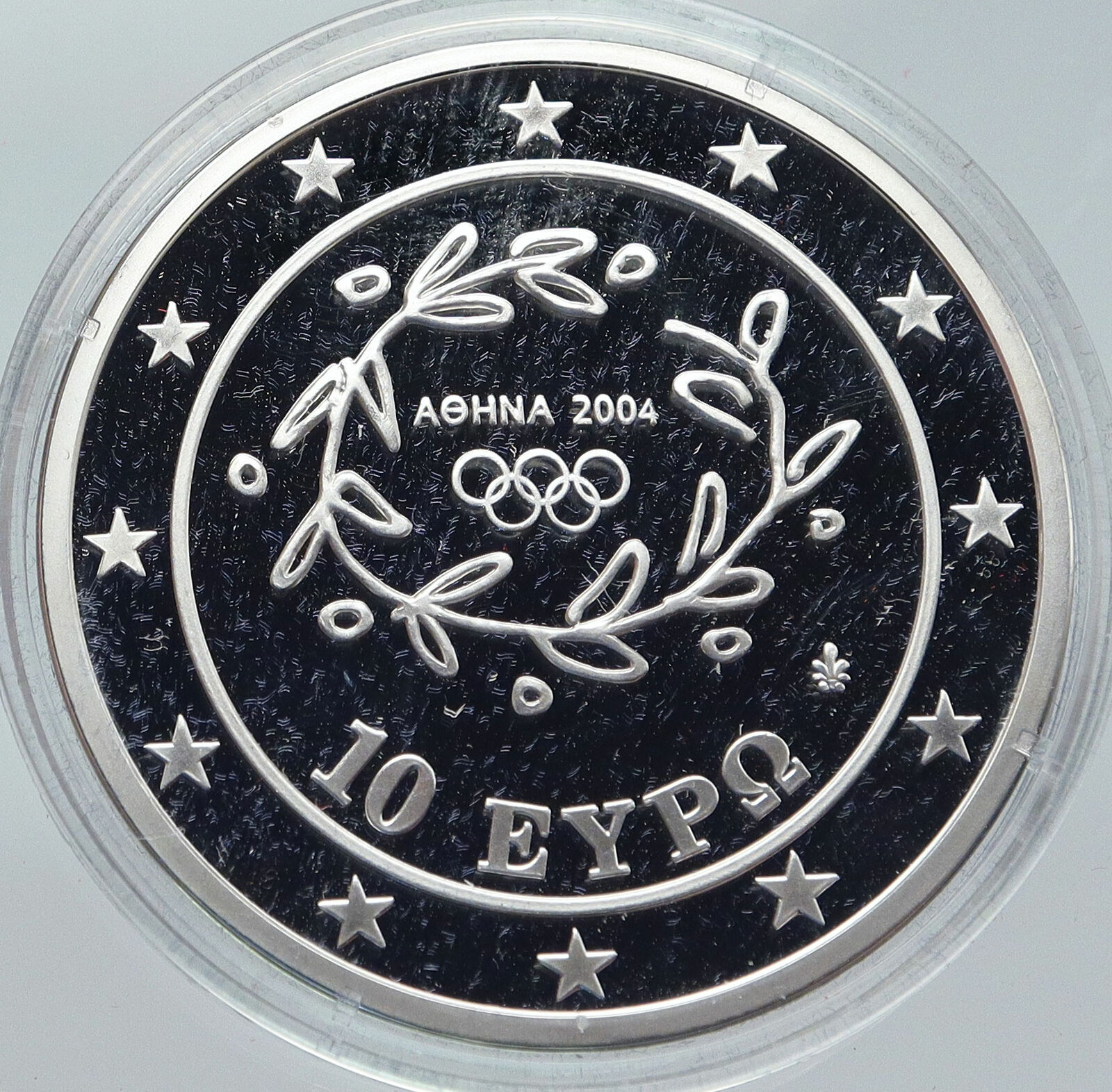 2004 GREECE OLYMPICS Handball Ancient & Modern Proof Silver 10 Euro Coin i86260