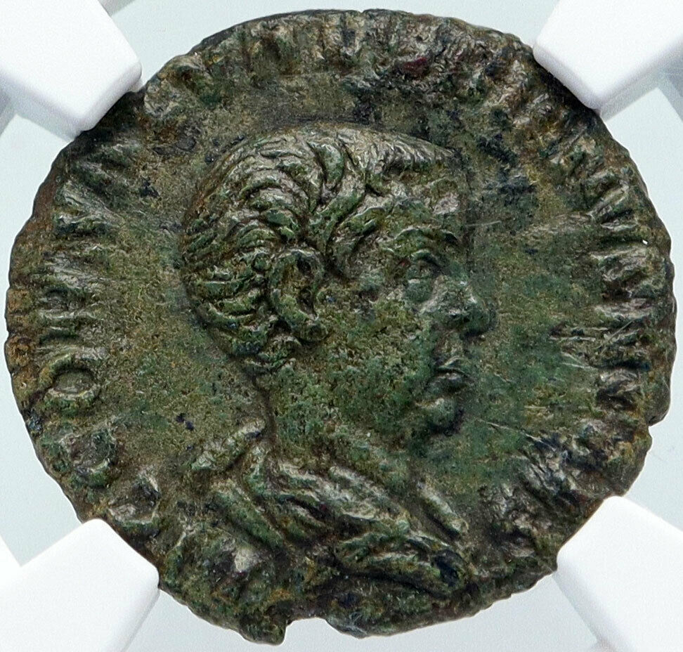 SALONINUS Authentic Ancient 257AD Rome VERY RARE AE AS Roman Coin NGC i86184