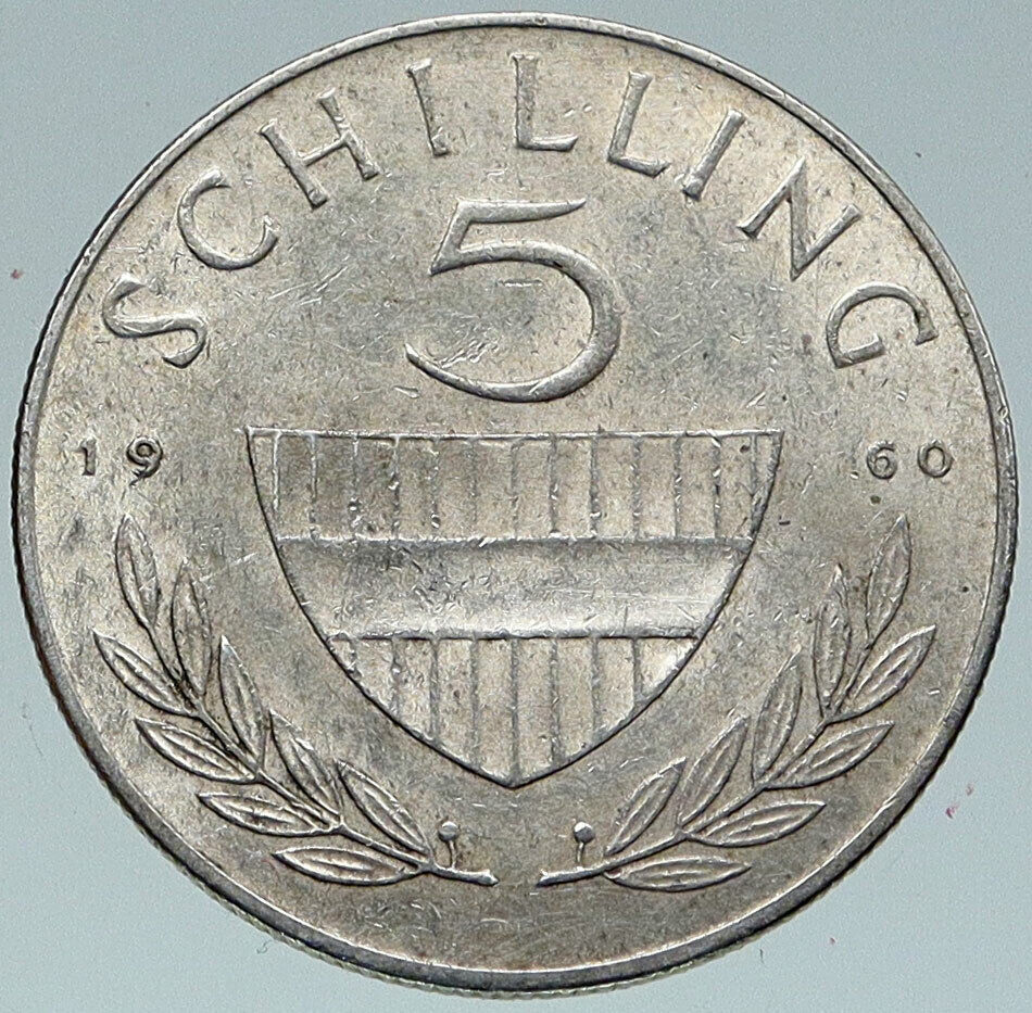 1968 AUSTRIA Spanish HORSE RIDER Vintage Silver 5 Schilling Austrian Coin i86086