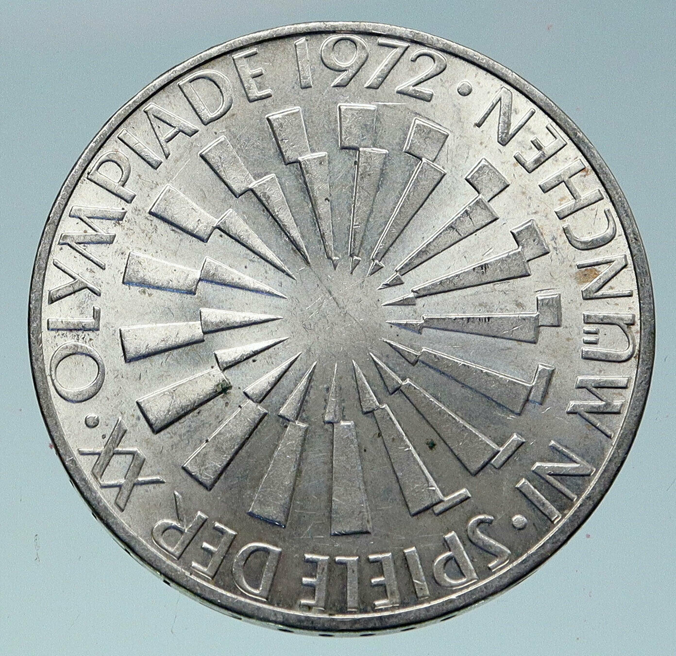 1972 G Germany Munich Summer Olympic Antique Vintage Silver 10 Mark Coin i86360