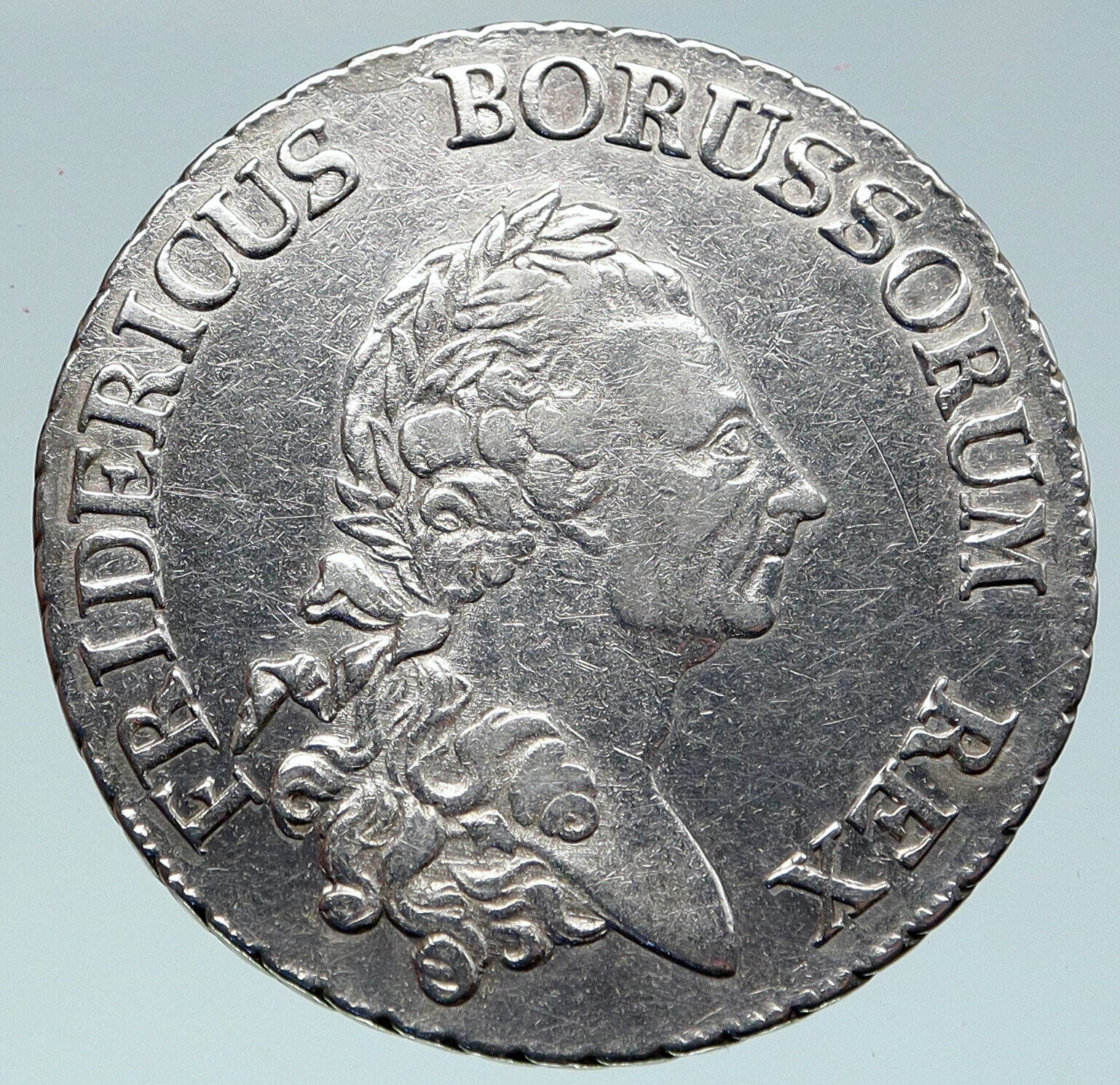 1785 A German States PRUSSIA King Friedrich II Silver Reichsthaler Coin i86322