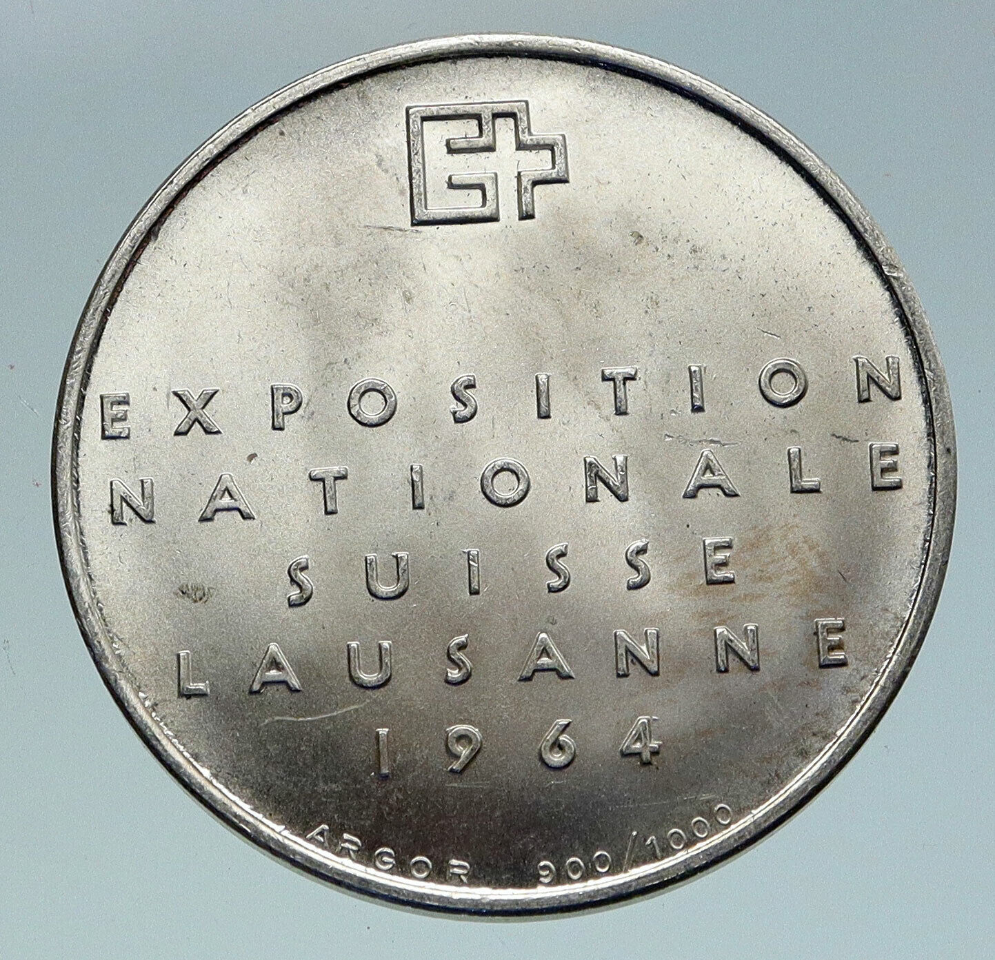 1964 SWITZERLAND Exposition FAIR LAUSANNE Old Cultural Swiss Silver Medal i86357