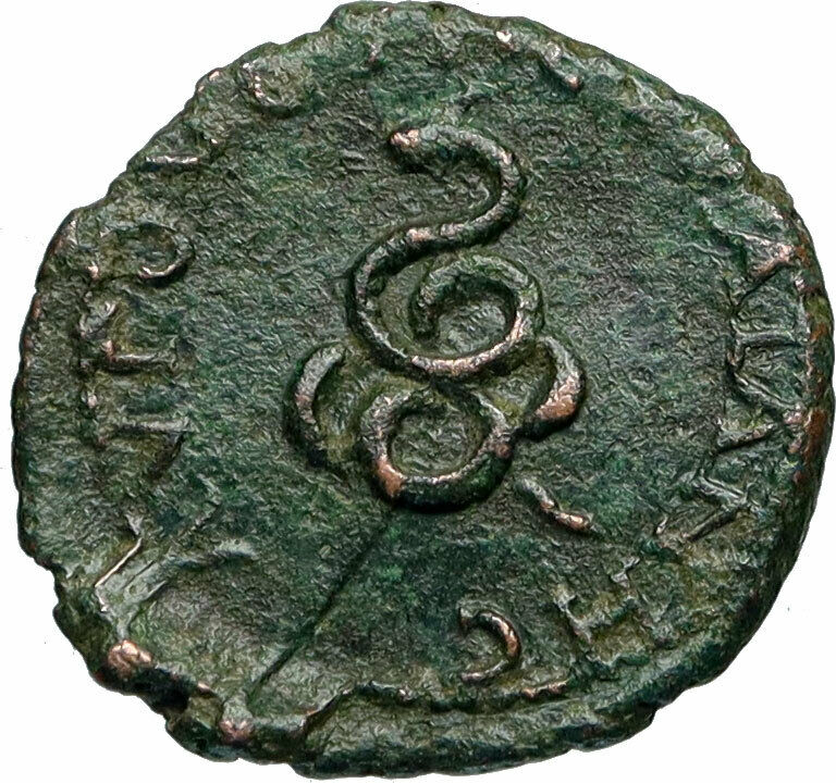 SEPTIMIUS SEVERUS Augusta Traina Thrace Ancient Roman Coin COILED SERPENT i84043