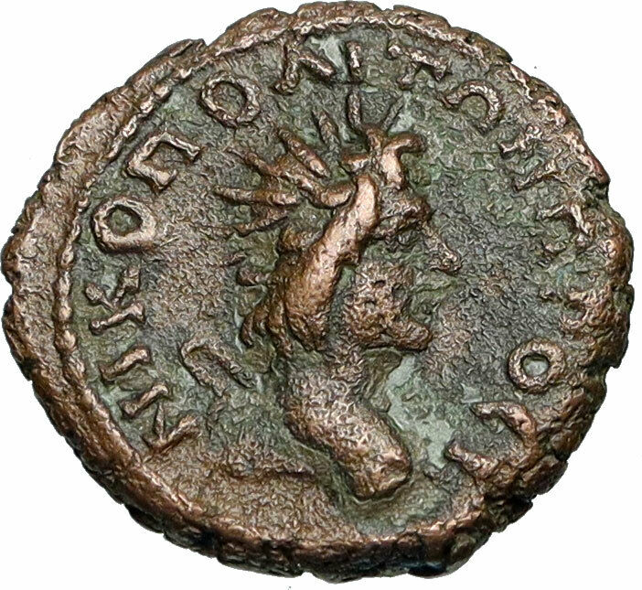 SEPTIMIUS SEVERUS Nicopolis ad Istrum Ancient Roman Coin SOL HELIOS SUN i84045