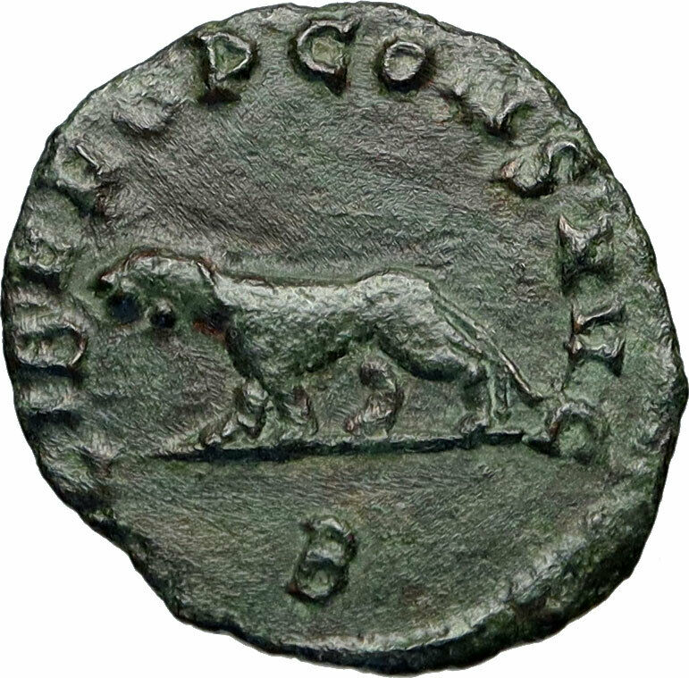 GALLIENUS Last ISSUE of Rome 267AD Authentic Ancient Roman Coin PANTHER i84316