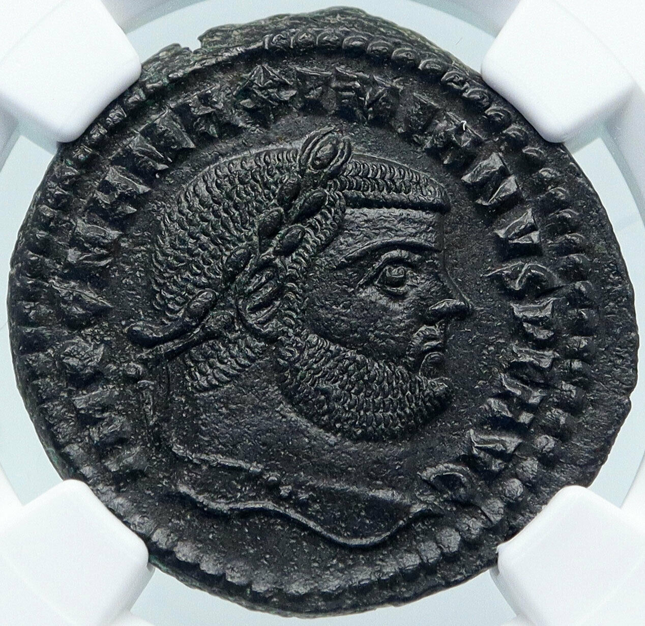 MAXIMIAN Authentic Ancient 297AD Follis Genuine Roman Coin GENIUS NGC MS i85401