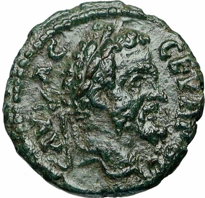 BROCKAGE ERROR Septimius Severus Roman Provincial Authentic Ancient Coin i84325