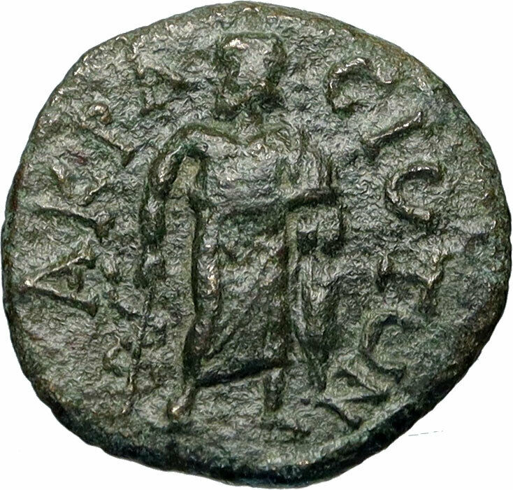 SEPTIMIUS SEVERUS Authentic Ancient Acrasus Lydia Roman Coin ASCLEPIUS i84327