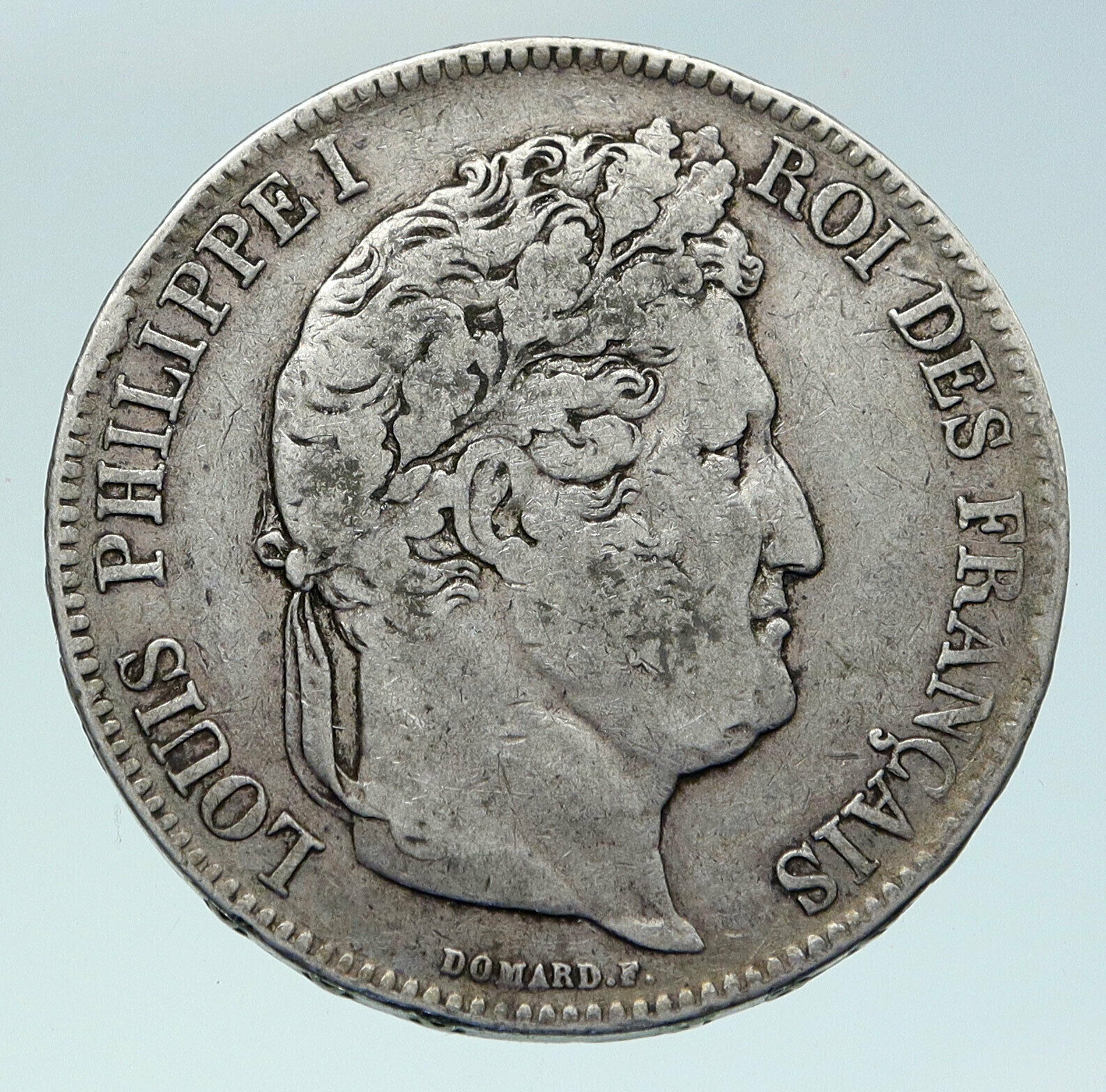 1832 FRANCE King Louis Philippe I French Antique OLD Silver 5 Francs Coin i86431