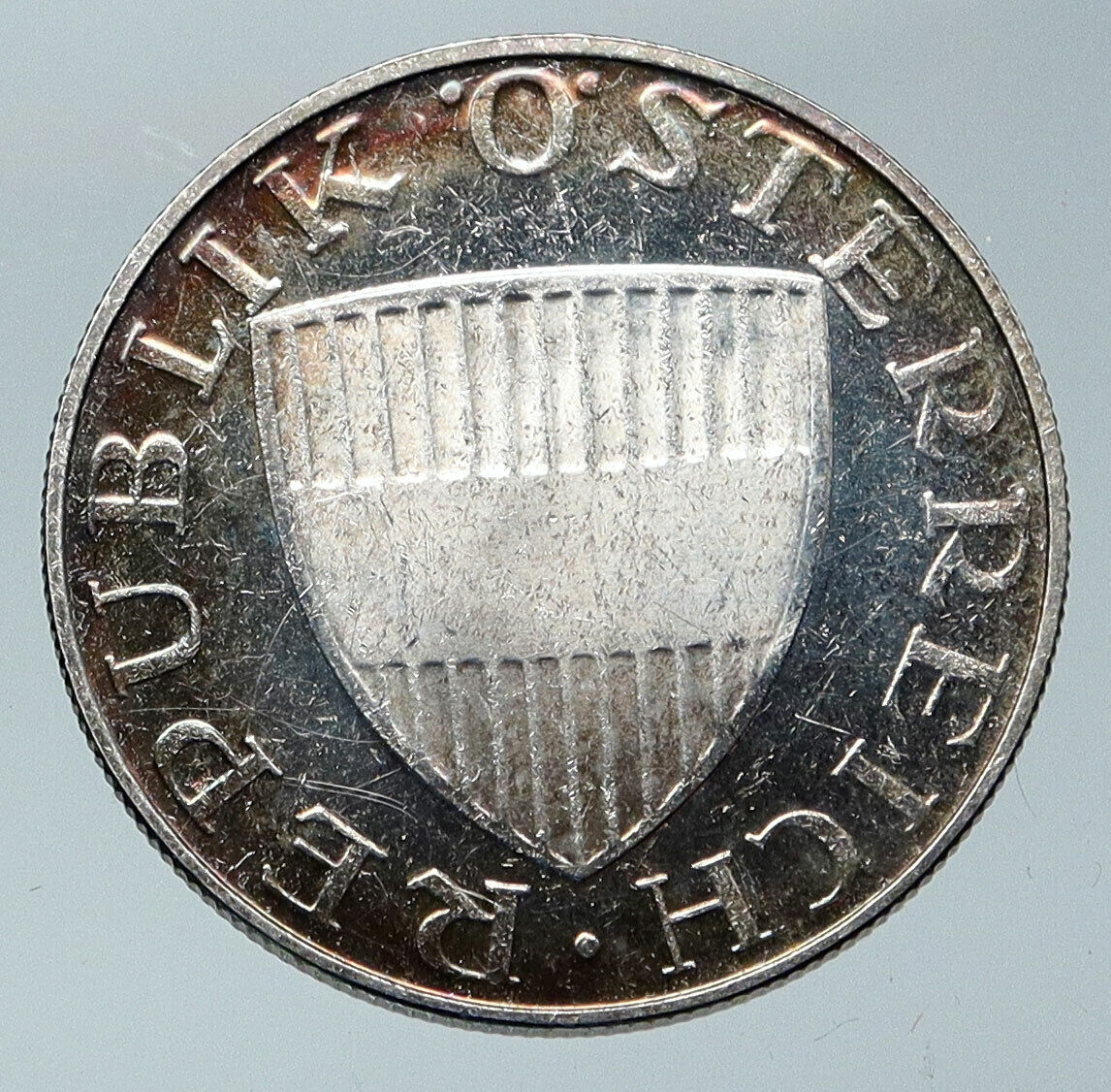 1965 Austria Wachau Woman 10 Schilling Proof Silver Austrian Coin Shield i85922