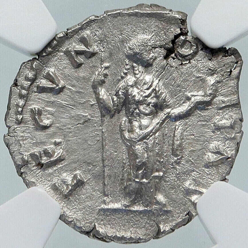 FAUSTINA II Jr Authentic Ancient Silver Roman Coin MARCUS AURELIUS NGC MS i86052