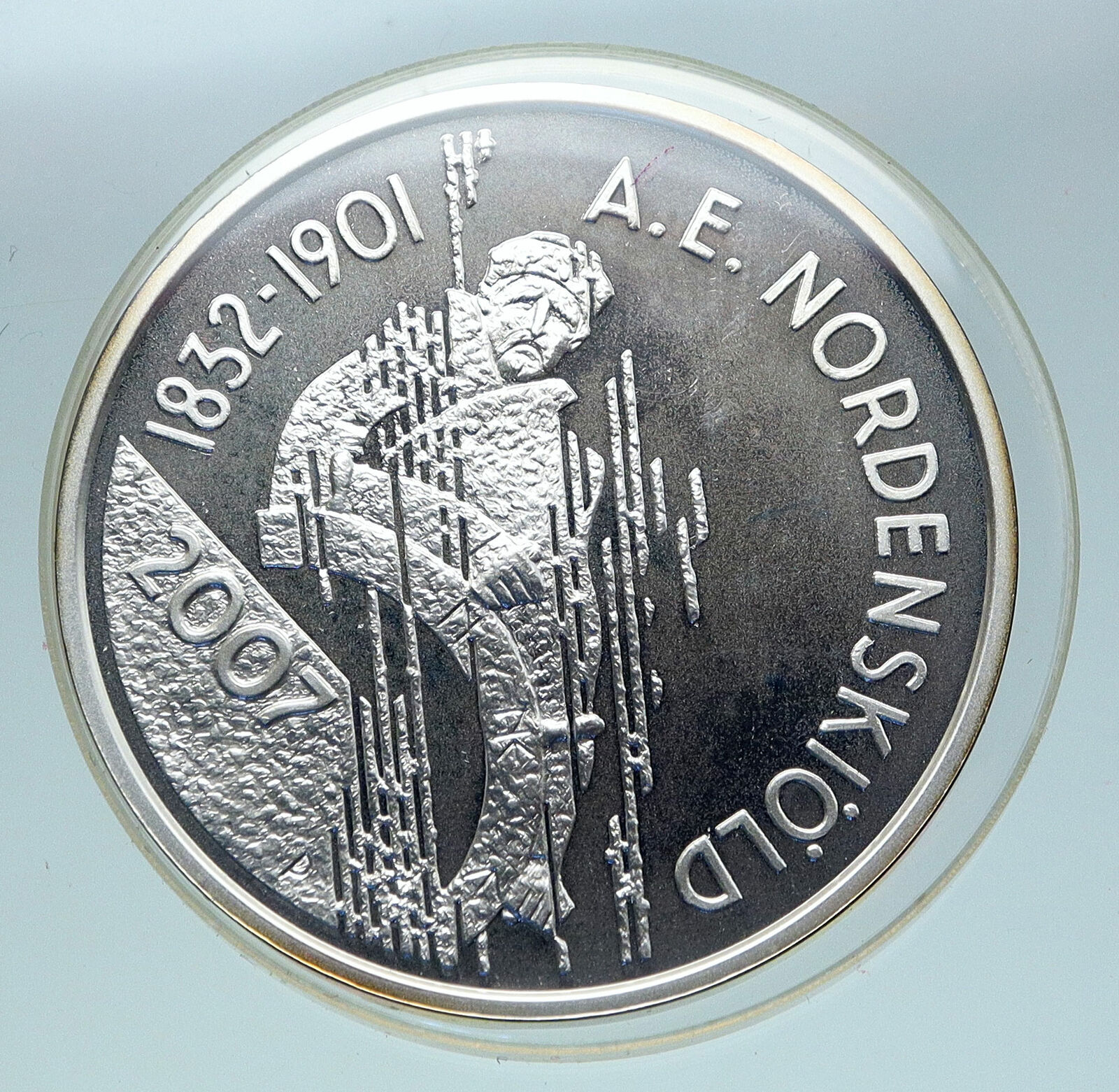 2004 FINLAND Poet ANTHEM Johan Ludvig Runeberg Silver 10Euro Finnish Coin i86464