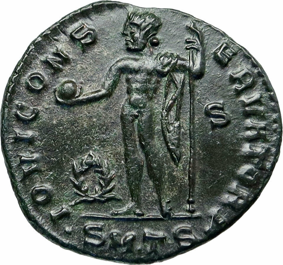 LICINIUS I Authentic Ancient 312AD Thessalonica Roman Coin JUPITER ZEUS i85855