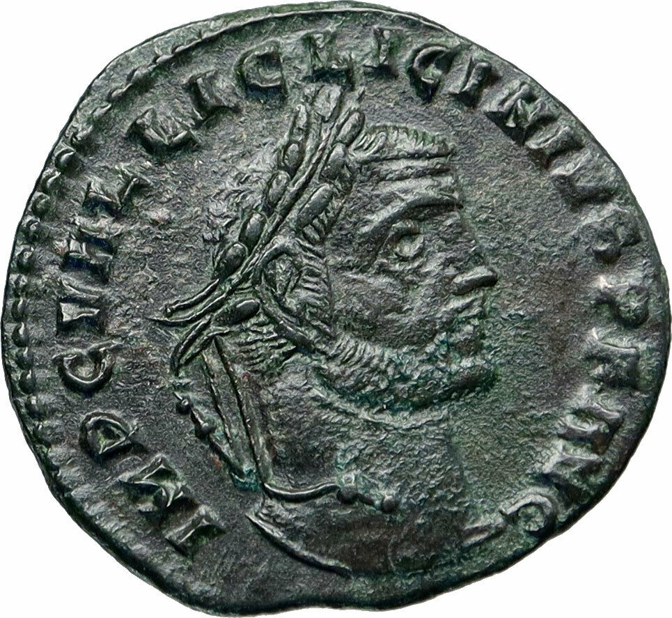 LICINIUS I Authentic Ancient 312AD Thessalonica Roman Coin JUPITER ZEUS i85855