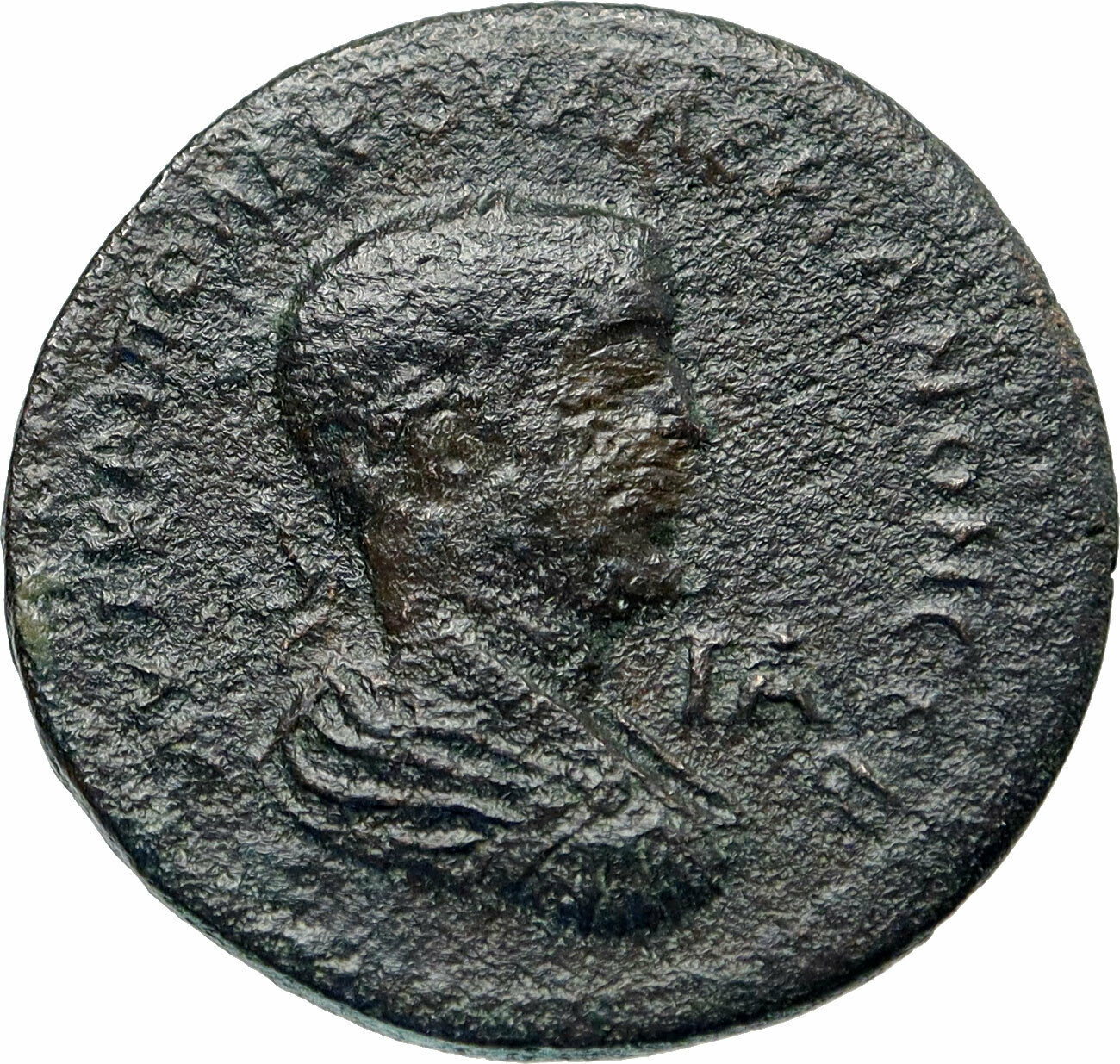 VALERIAN I 253AD Authentic Ancient SIDE PAMPHYLIA Roman Con ATHENA i85856