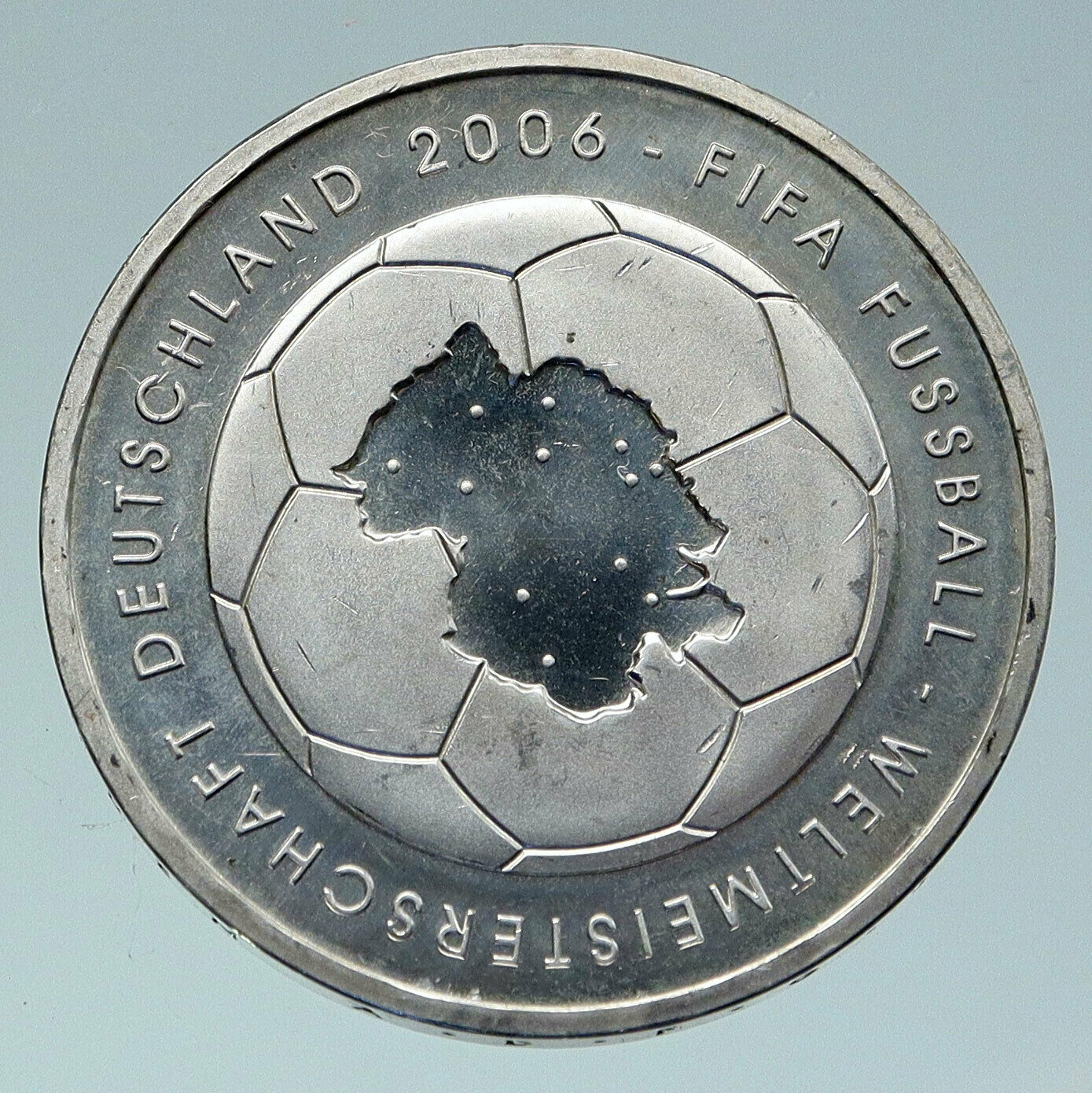 2003 GERMANY FIFA World Cup 06 Football Soccer VINTAGE Silver German Coin i86489