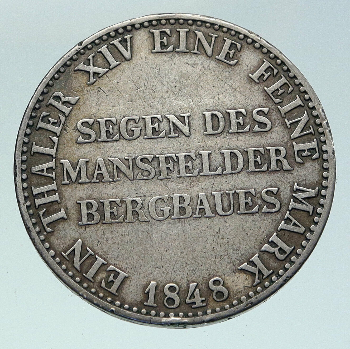 1848 PRUSSIA King Wilhelm IV GERMANY STATES Old Silver Reichsthaler Coin i86487