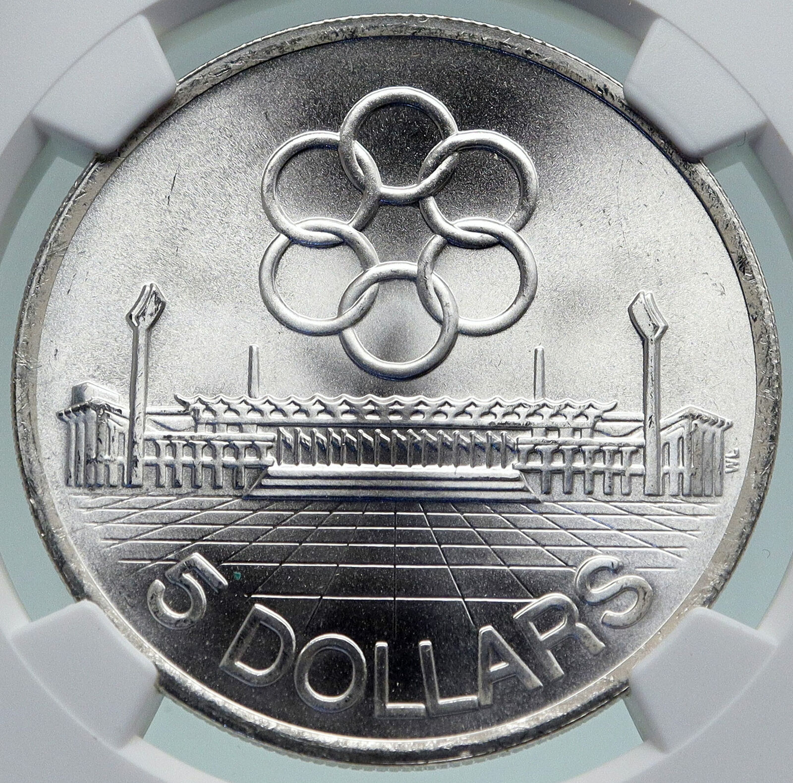 1973 SINGAPORE Southeast Asia Games SEAP Old Silver $10 CHINESE Coin NGC i86675
