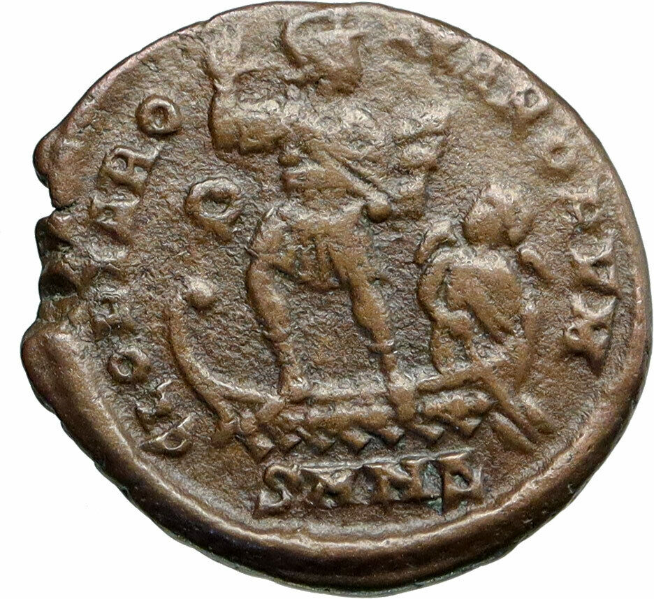 THEODOSIUS I the Great on GALLEY w VICTORY Ancient 383AD Roman Coin i86721