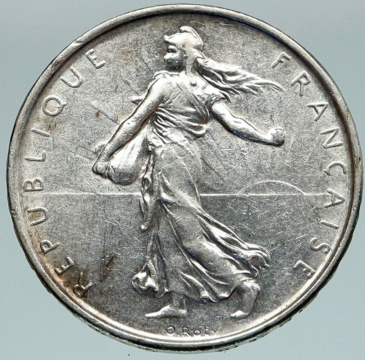 1962 FRANCE La Semeuse French SOWER WOMAN Old LARGE Silver 5 Francs Coin i86776