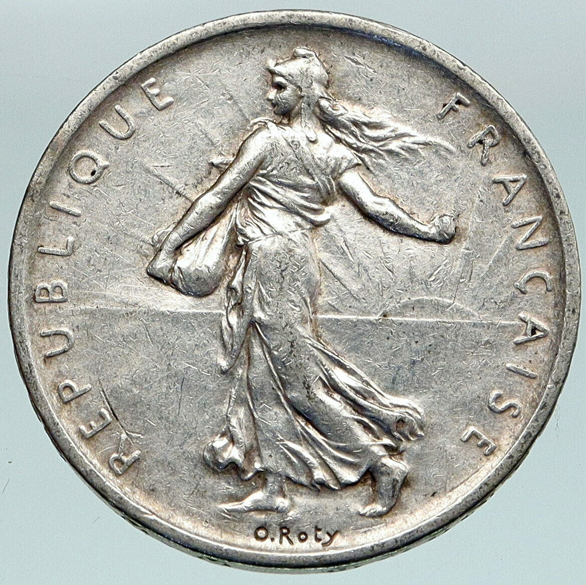 1960 FRANCE La Semeuse French SOWER WOMAN Old LARGE Silver 5 Francs Coin i86774