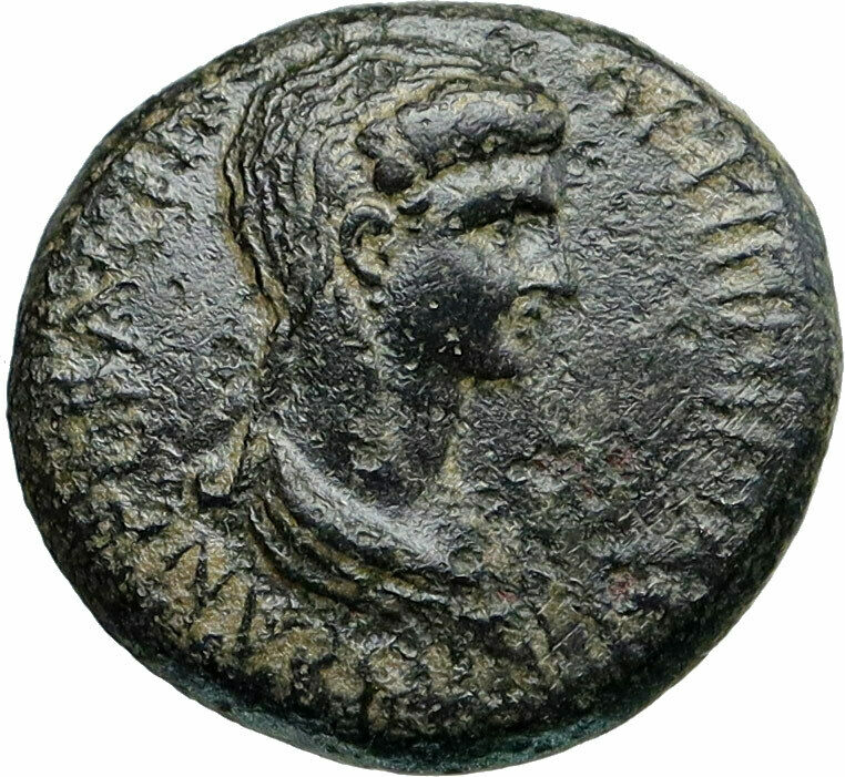 AGRIPPINA II Junior Jr. 50AD Hierocaesarea Lydia Roman Greek Coin ARTEMIS i86789