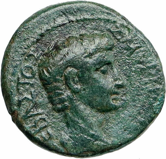 AUGUSTUS Authentic Ancient 27BC Smyrna Ionia Greek Roman Coin NIKE i86207