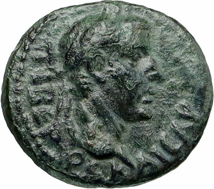 TIBERIUS 14AD Authentic Ancient Apollonoshieron Lydia Roman Coin APOLLO i86208