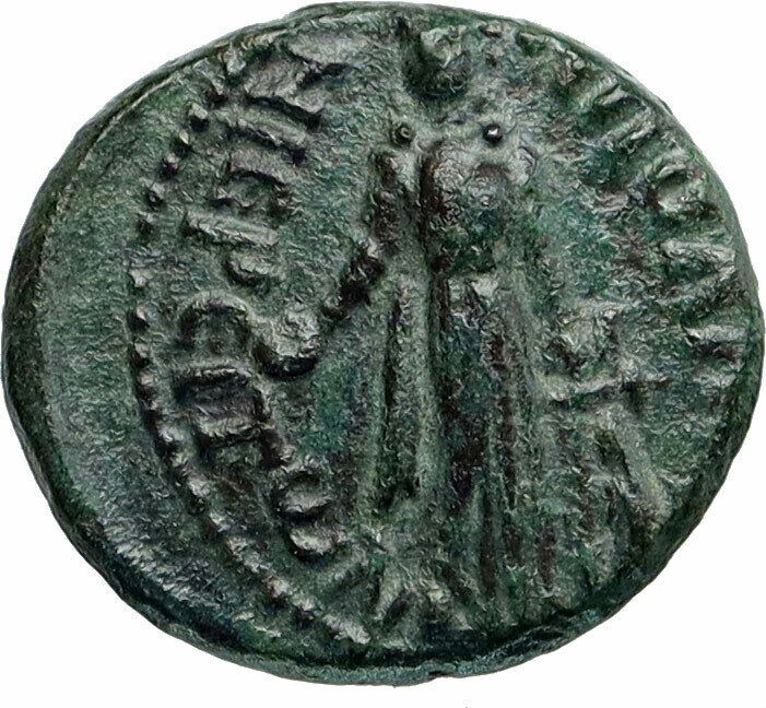 TIBERIUS 14AD Authentic Ancient Apollonoshieron Lydia Roman Coin APOLLO i86208