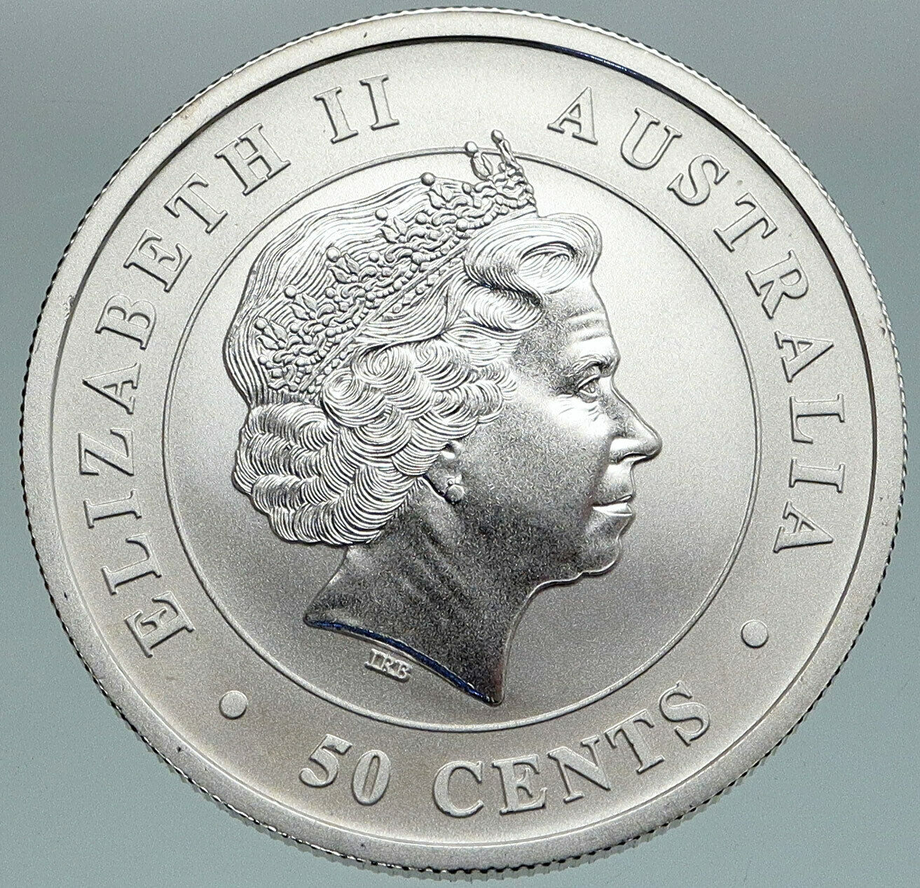 2014 AUSTRALIA UK Queen Elizabeth II GREAT WHITE SHARK Prf Silver 50 Coin i86767