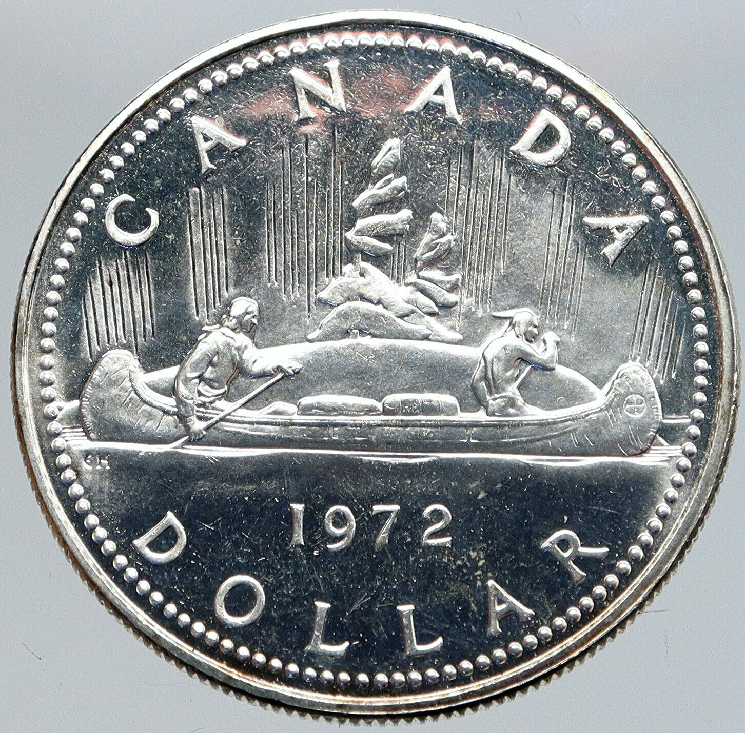 1972 CANADA UK Queen Elizabeth II Voyagers VINTAGE PL Silver Dollar Coin i86853