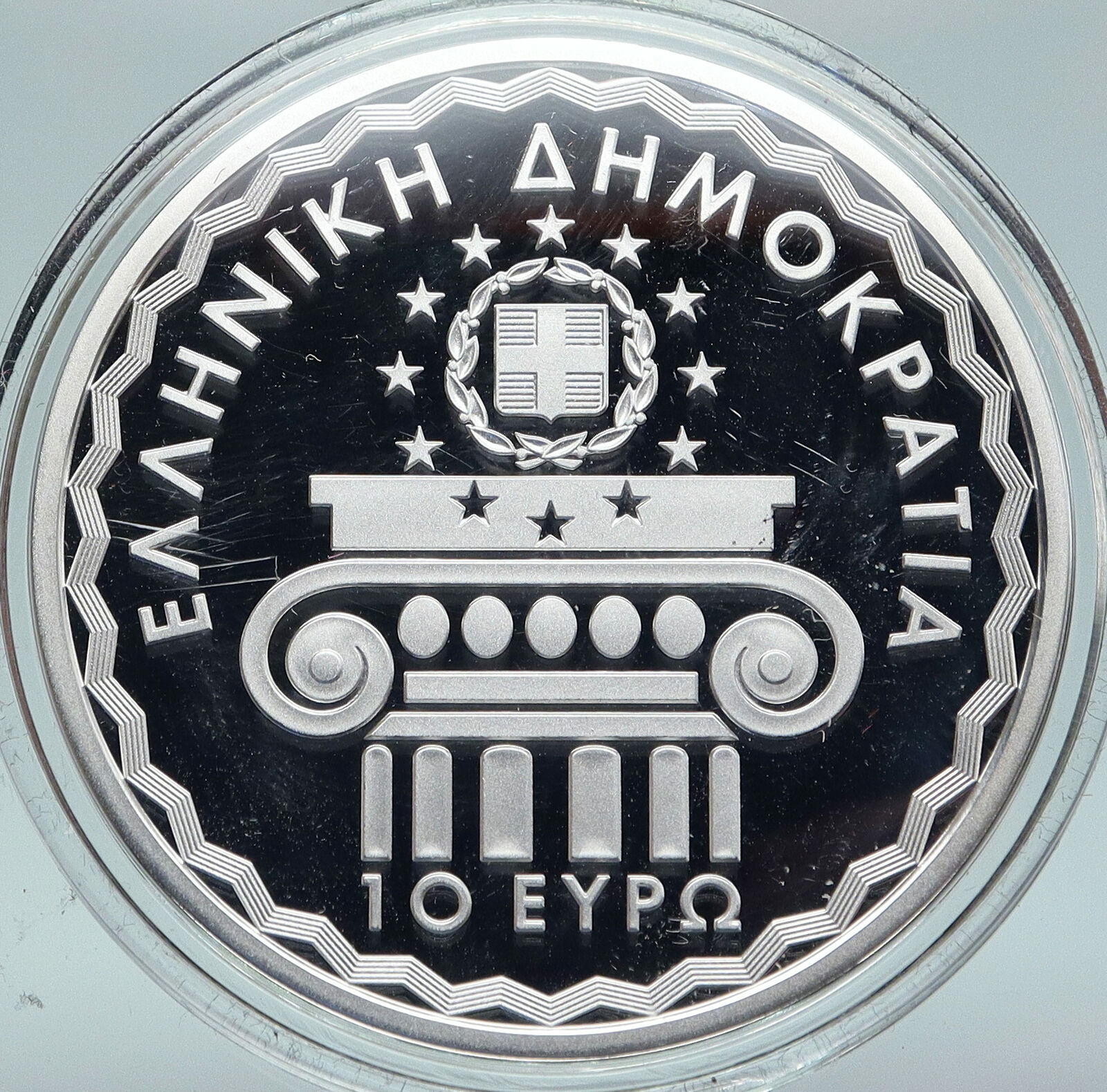 2014 GREECE National Park MOUNT OLYMPUS at Dion Proof Silver 10 Euro Coin i86920