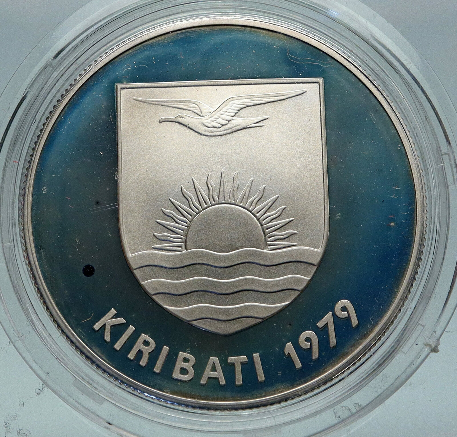 1979 KIRIBATI Independence from UK VINTAGE Old Proof Silver 5 Dollar Coin i86932