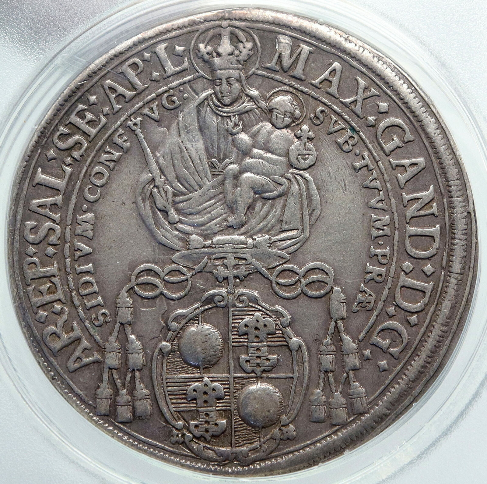 1674 AUSTRIA Salzburg Max Gandolf von Kuenburg Silver Taler Coin ANACS i86960