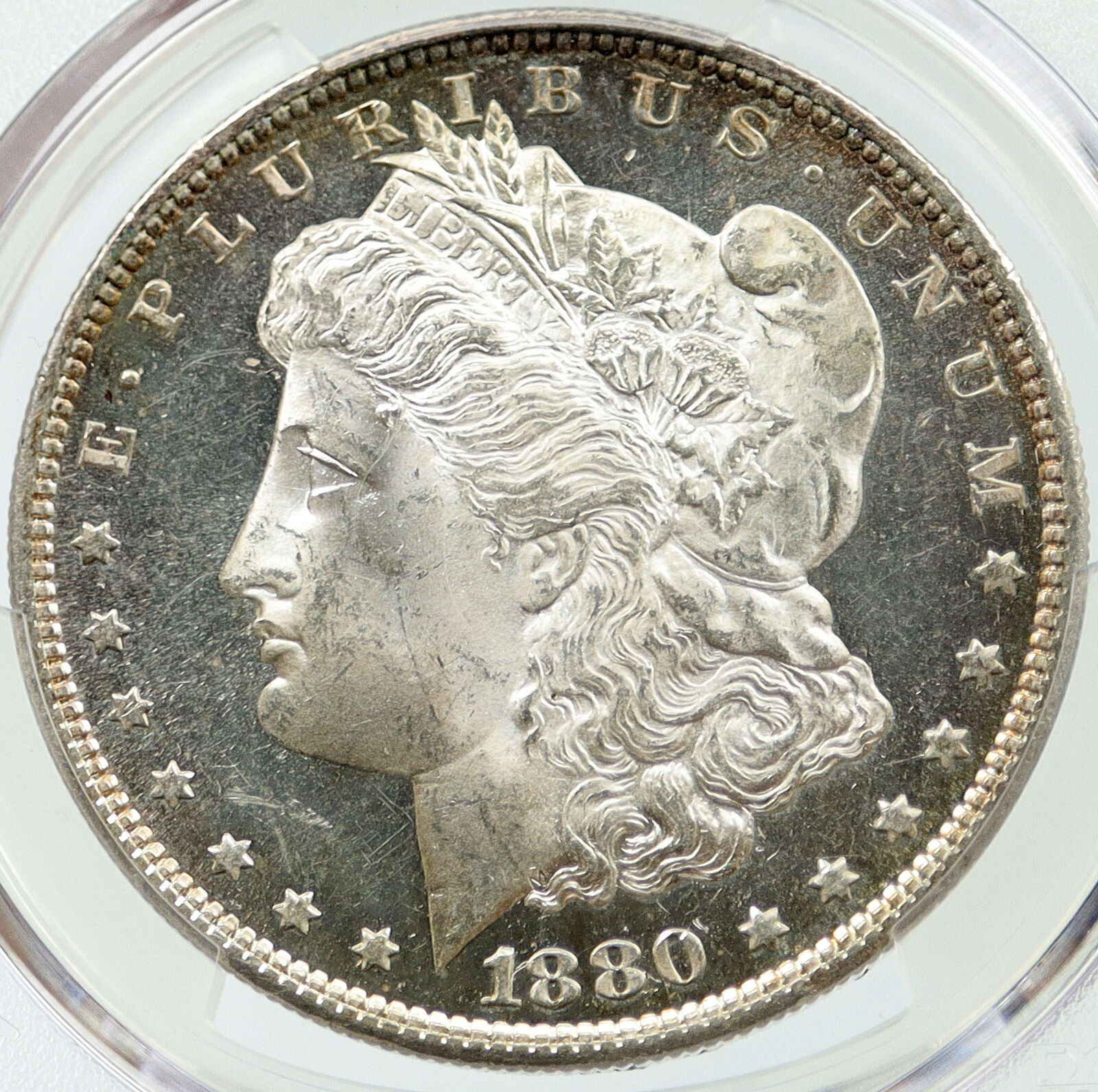 1880S UNITED STATES America PROOFLIKE SILVER Morgan US Dollar Coin PCGS i114991